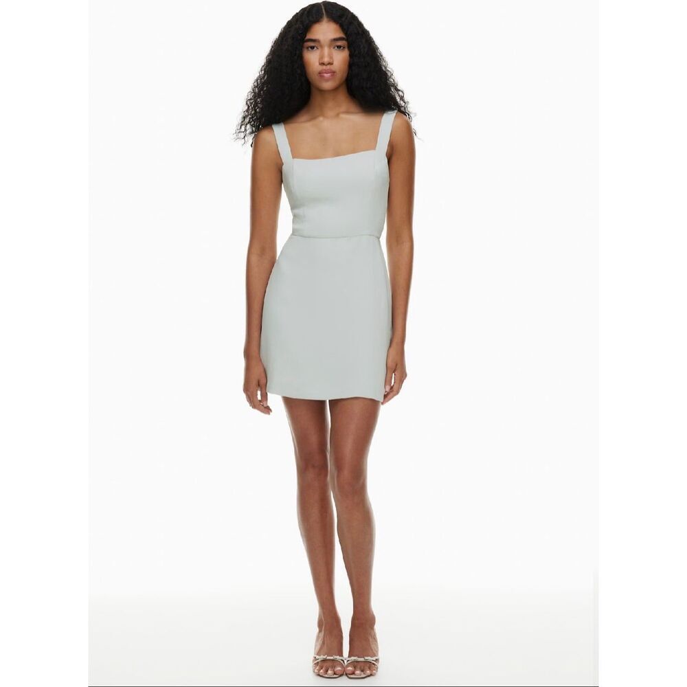 Aritzia Wilfred Cool Ice Mint Aperature Sleeveless Tie-Back Mini Dress Size 0